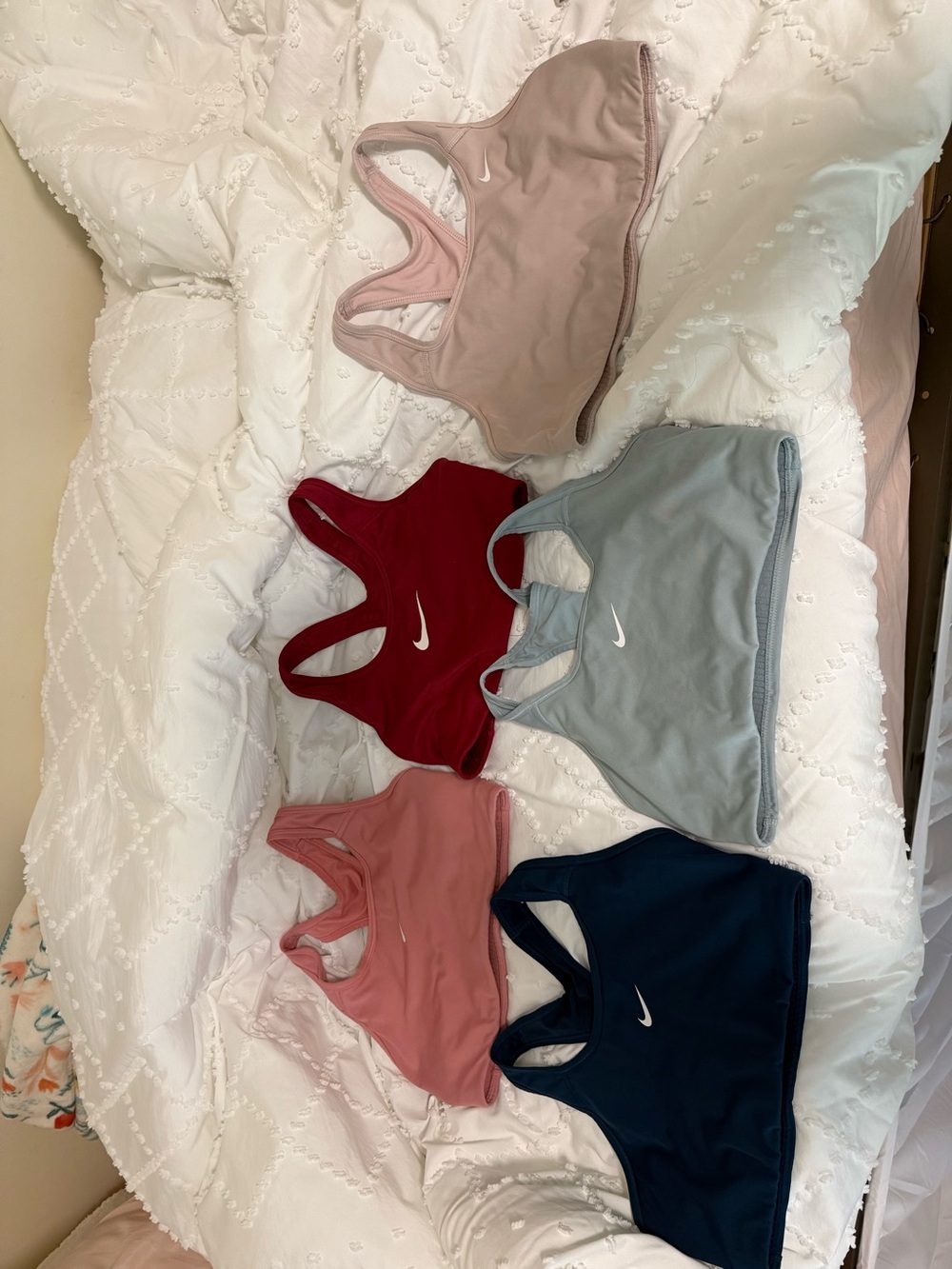 Nike Sports Bra Set - Pink, Red, Light Pink, Dark Blue, Light Blue